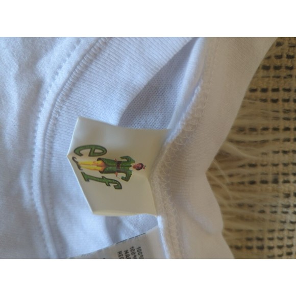 Elf Brand Son Of A Nutcracker Buddy the Elf White Short Sleeve Large Unisex XMAS - Picture 5 of 6
